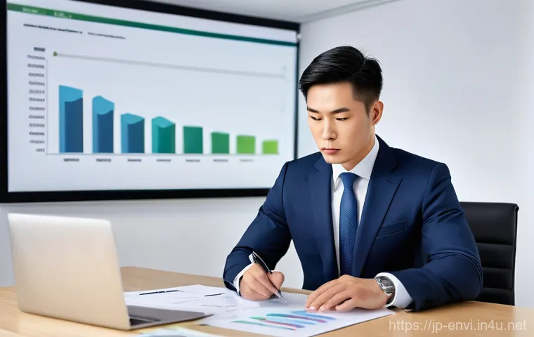 환경직 연봉 협상 노하우 - **Prompt:** A dynamic, professional-looking East Asian woman in her early 30s, dressed in smart casu...