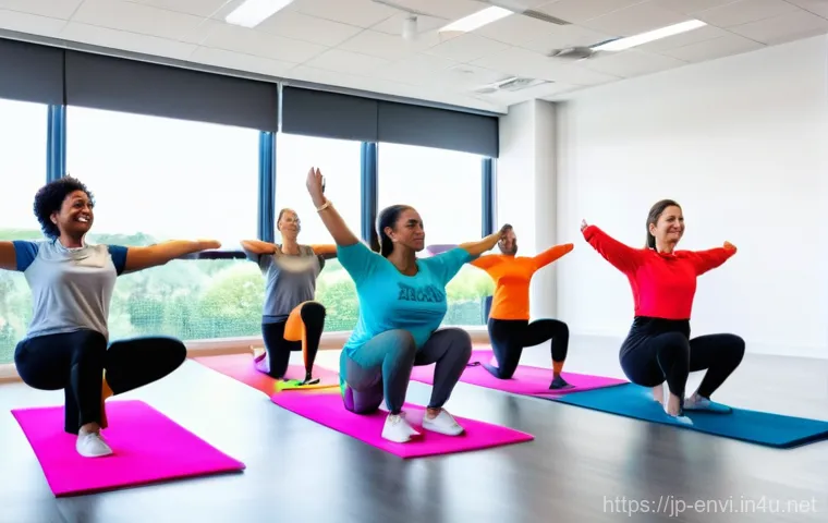 환경보건 분야 유망 직업군 - **Corporate Sustainability Strategy Meeting**
    A high-angle shot capturing a diverse team of five...