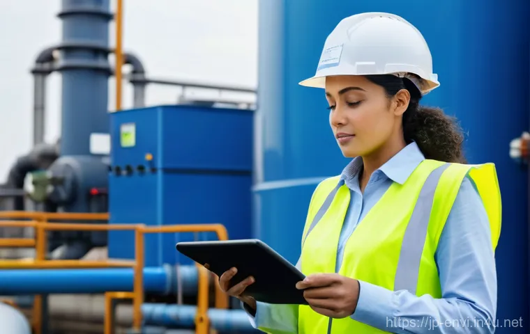 환경기사 자격증 연봉 - **Pollution Control Specialist at a Water Treatment Facility:**
    "A female environmental engineer...