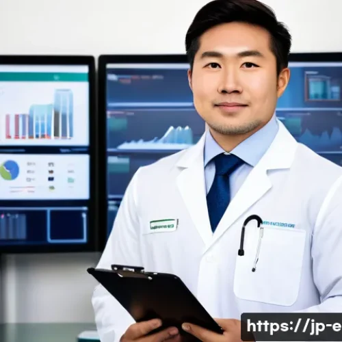 환경보건 자격증 추천 이유 - A professional Japanese environmental health specialist wearing business casual attire and a white l...