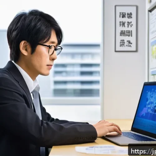 환경기술사 시험 출제 경향 - A professional Japanese environmental engineer in a modern office setting, studying detailed environ...